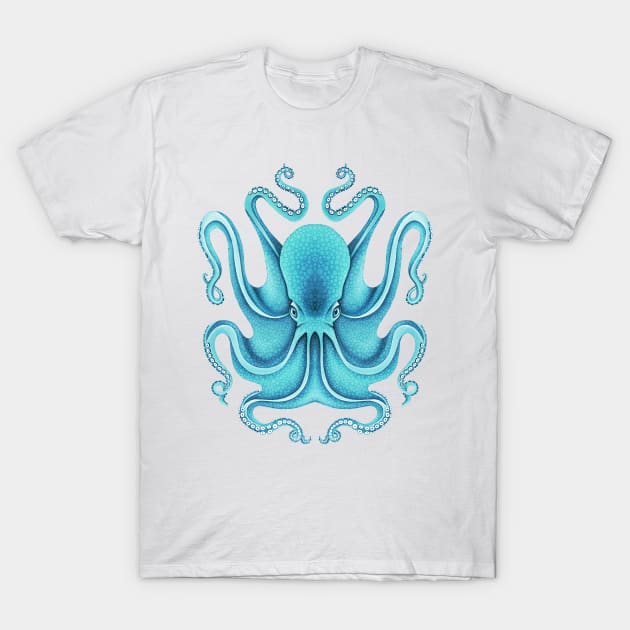 Turquoise Octopus T-Shirt by Katie Thomas Creative